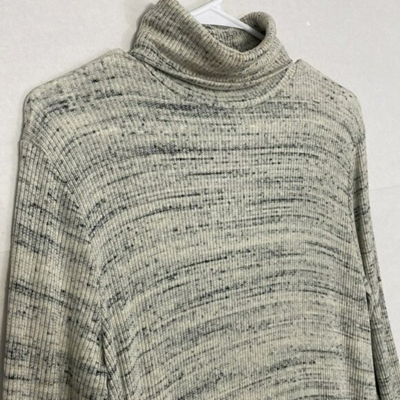 Project Social T Sweater Dress, Soft Ribbed Knit Turtleneck, Gray, Small - Picture 5 of 10